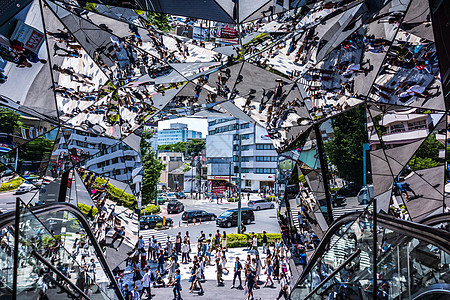 东京建筑日本东京表参道街景背景