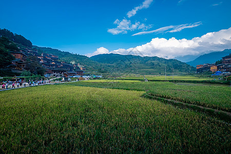 贵州西江千户苗寨风景背景图片