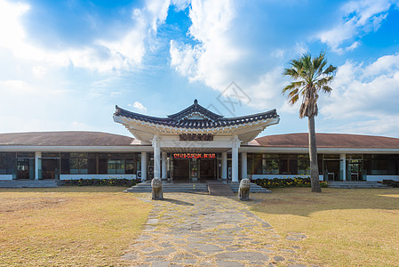 韩国济州民俗村背景图片