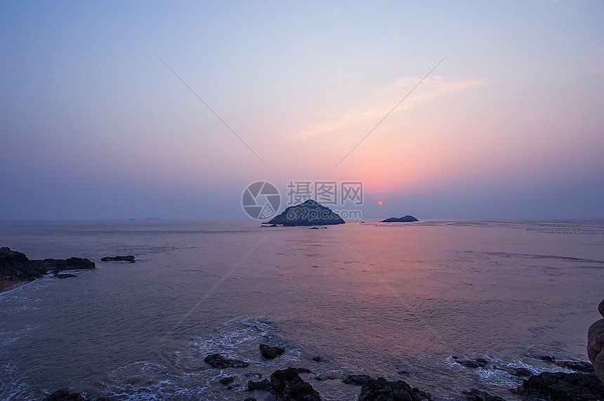 枸杞岛霞光图片