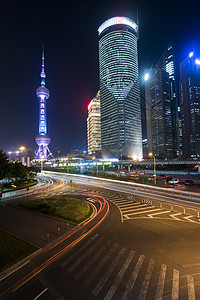 上海东方明珠夜景图片