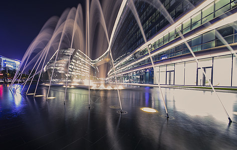 银河soho夜景凌空soho背景