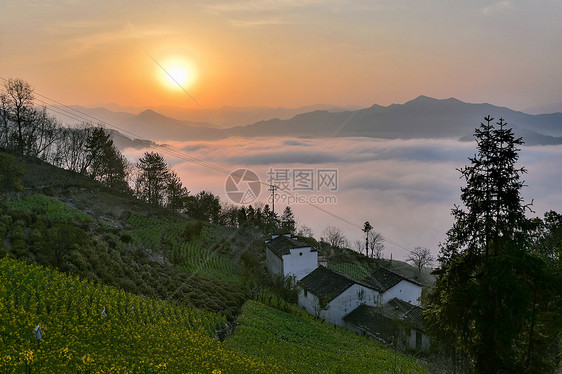 日出山居云海图片