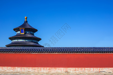 中国元素北京地标建筑天坛背景