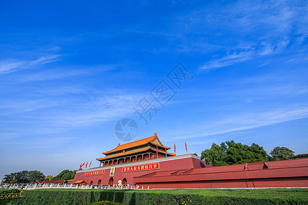 中国故宫北京地标天安门背景