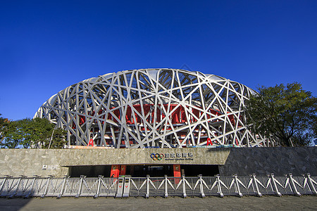 北京标志景点鸟巢背景图片