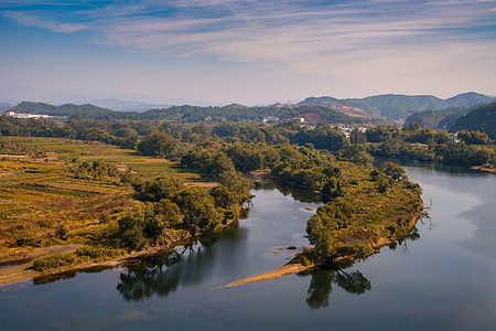 岁月痕迹江西婺源月亮湾背景