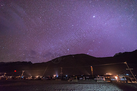 西藏珠峰大本营星空风光高清图片