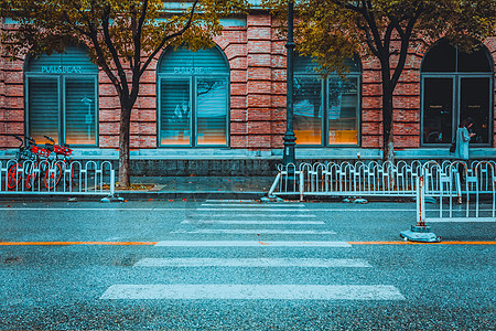 红色道路街道的人行道背景