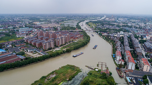 京杭大运河河道景观高清图片