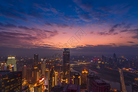 山城夜景中国欧式桥高清图片