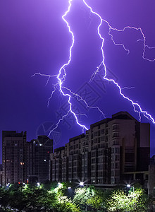 城市闪电背景图片
