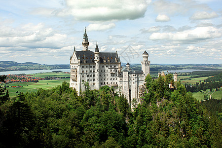 波兰古城堡欧洲德国新天鹅堡背景