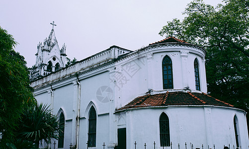 鼓浪屿的白色教堂高清图片