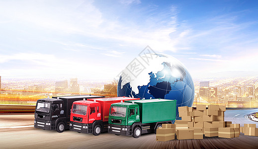 地球运输全球货车物流图片设计图片