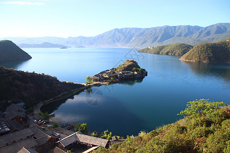 泸沽湖背景图片