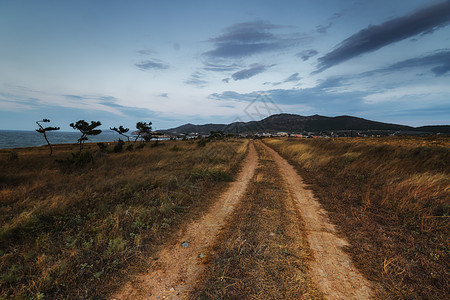 山间小路背景