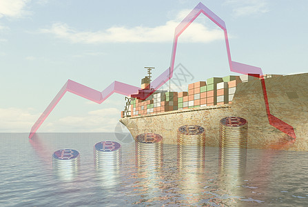巴塞罗那港海上贸易运输设计图片