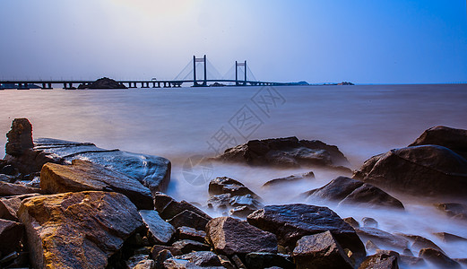 上海港口洋山港东海跨海大桥风光背景