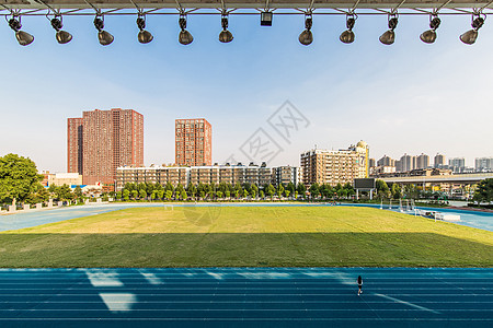 学校大楼学校操场背景