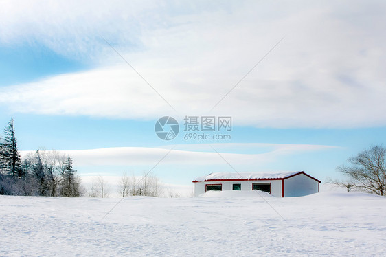 东北亚布力清晨的雪景图片