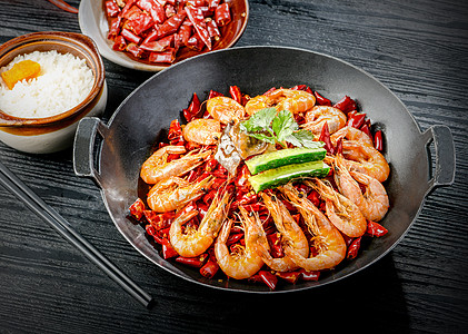 干锅虾营养特色菜高清图片