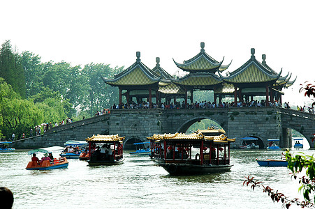 扬州风景扬州瘦西湖五亭桥背景