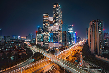 深圳夜景cbd运土车高清图片