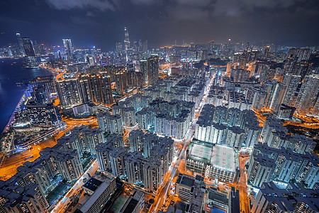 五光十色的香港夜景图片