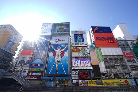 大阪地标购物中心道顿崛背景图片