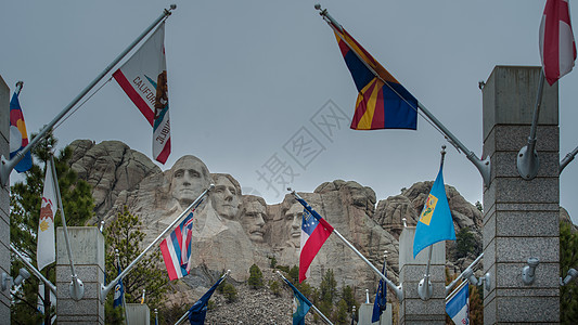 美国总统巨石像图片