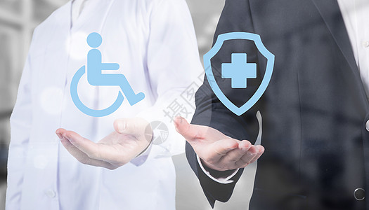 商人图标残疾医疗保险设计图片