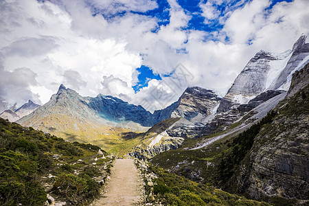 脚下的路高原山路背景