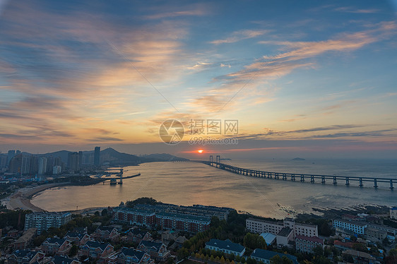 大连星海湾日出图片