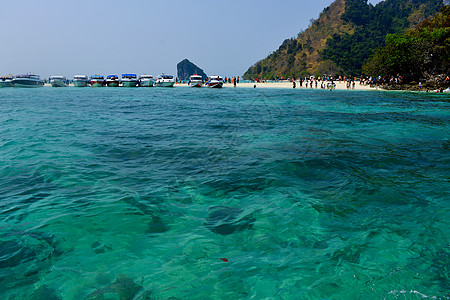 海里游泳泰国甲米旅游度假天堂海景背景