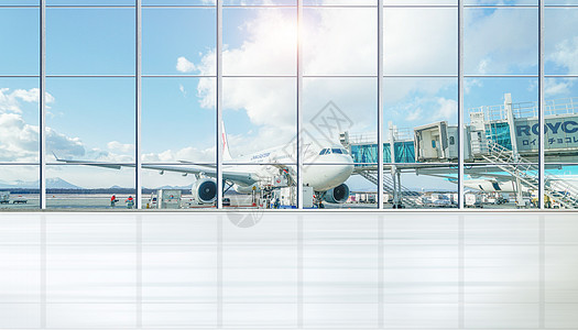 传输机机场大厅背景素材设计图片