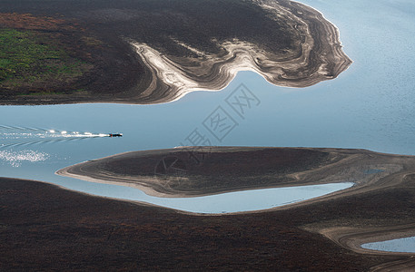 河流纹理山水小船大地纹理背景