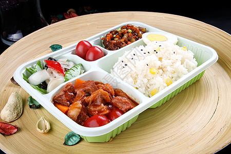 主食沙拉快餐 套餐 盒饭 美团 小吃 餐盒背景
