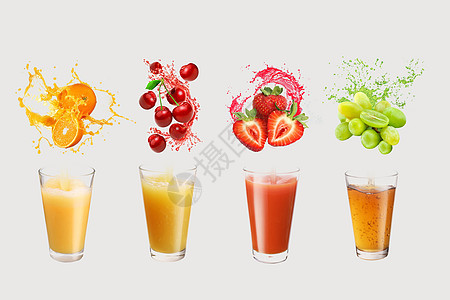 健康绿色果蔬饮料背景图片