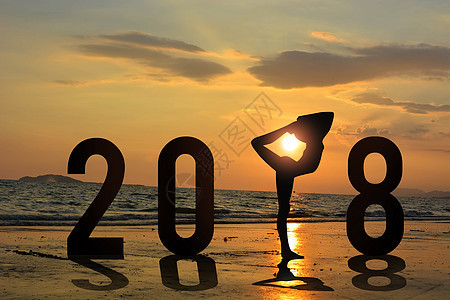 2018海边日落背景图片