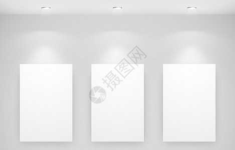 白色展板素材背景墙设计图片