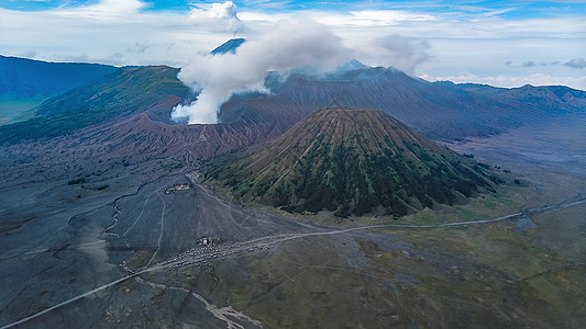 布罗莫火山背景图片