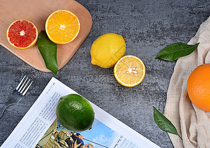柠檬西柚杂志排版模板高清图片