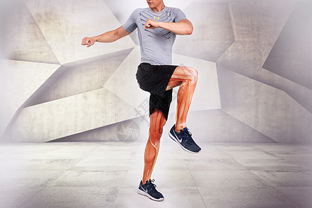 健身男士腿部肌肉设计图片