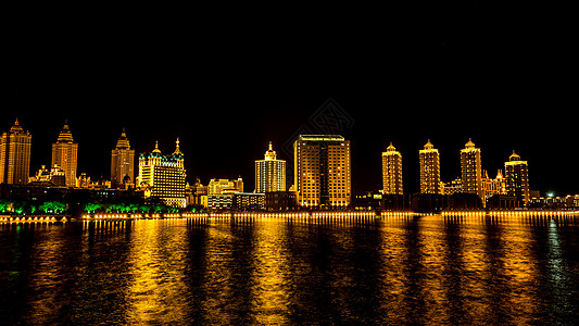 内蒙古满洲里满洲里夜景背景