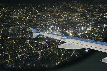 航空运输机机翼背景图片