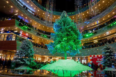 圣诞节节日气氛圣诞树背景图片