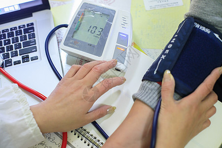 医疗服务中的量血压背景图片