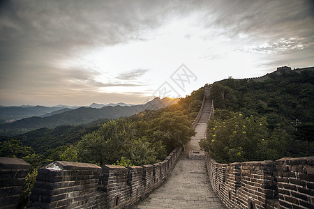 北京地标长城背景图片