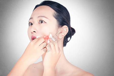 亚洲性感美女脸部祛痘设计图片
